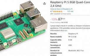 Costruisci un Raspberry P5 ARM64 8 GB 4 cores 2.4 Ghz con tema Apple macOS con soli 100€!!