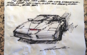 VERY FIRST KNIGHT RIDER Sketch is Custom Car Art History…
