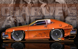 Fireball SKETCHES Charlie’s Angels’ classic ORANGE STEED…