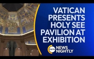 Vatican showcases art at Venice Biennale but does not mention Jesus.  Pope visiting tomorrow.