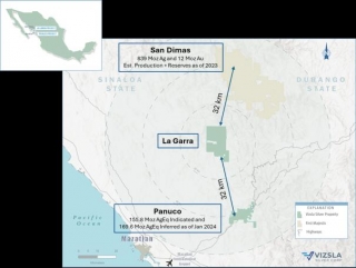 Vizsla Silver Vereinbart Den Erwerb Eines Neu Konsolidierten, Ehemals Produzierenden Silberdistrikts Im Aufstrebenden Silber-goldreichen Panuco-San Dimas-Korridor In Mexiko