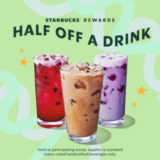 50% Off ANY Handcrafted Drink At Starbucks (4/25/24 From 12-6 PM)