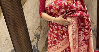 Red Silk Shikargah Saree: A Timeless Statement Of Tradition
