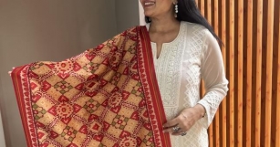 Artistry Unveiled: Pure Tussar Silk Dupattas With Patola And Kalamkari Print