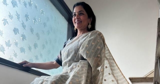 Whispers Of Nature: A Sage Green Tissue Saree Tale