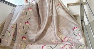Exquisite Silver Pichwai Tussar Sarees: A Fusion Of Tradition And Elegance
