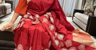 Timeless Beauty Of The Red Banarasi Pure Katan Silk Saree