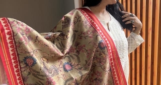 Artistry Unveiled: Pure Tussar Silk Dupattas With Patola And Kalamkari Prints