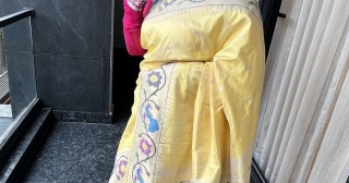 Sunshine Beauty: Lemon Yellow Silk Paithani Saree