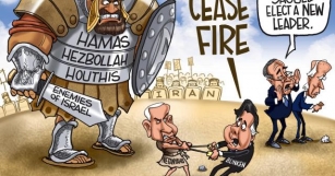 Gary Varvel Cartoon: Is The Current Mideast Conflict Due To The Fact That Israel Has The Wrong Leader?
