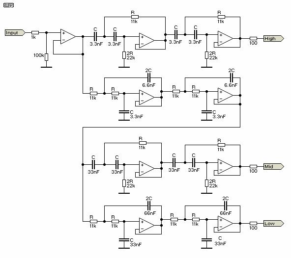 Active 3-Way Crossover for Loud Speaker Systems