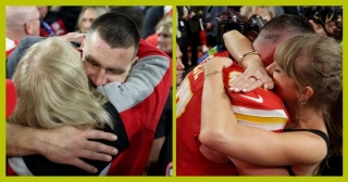People Are Debating Who Travis Kelce Should Have Hugged First