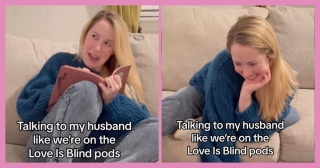 Watch This Married Woman Pretend To Be In A 'Love Is Blind' Pod