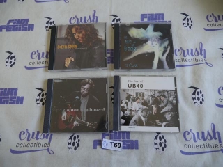 Set Of 4 Rock Pop Music CDs, Eric Clapton, Sheryl Crow, UB40, The Cure [T60]