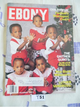 Ebony Magazine (December 1985) Gaither Quints, Eddie Robinson, Luther Vandross [T51]