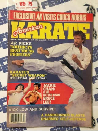 American Karate Magazine Chuck Norris, Bruce Lee (March 1988) [8878]