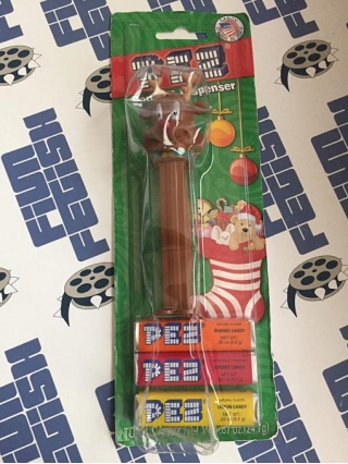 PEZ Candy Dispenser Christmas Reindeer Deer Footed Brown Stem (2014) Sealed