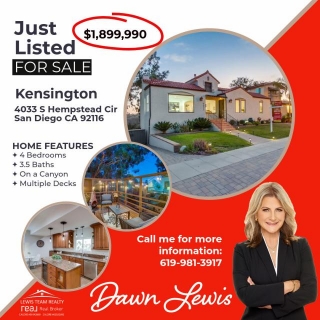 Listed For Sale - Kensington San Diego Home