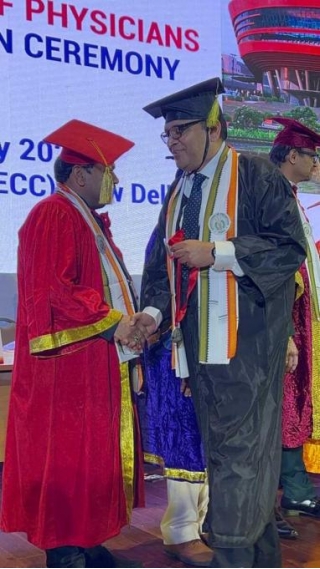 Dr. NK Gupta Of PIMS Hospital Receives Fellow Of Indian College Of Physicians