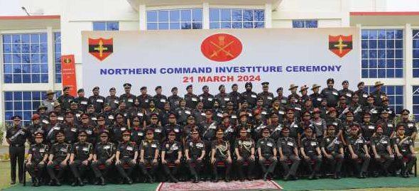 Lt Gen Mv Suchindra Kumar, Presents Six Sena Medal Gallantry To Sons Of Soil Of Rajasthan : Northern Command Investiture Ceremony 2024