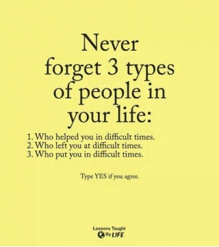 Never Forget 3 Types Of People In Your Life.