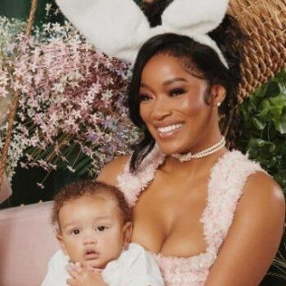 KEKE PALMER CELEBRATES EASTER 2024 WITH SON IN MATCHING OUTFITS