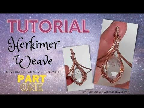 Master the Art of Wire Wrapping and Wire Weaving! Herkimer Diamond Penda...