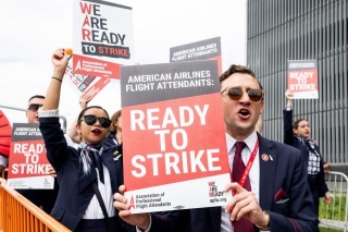Thousands Of Flight Attendants Take Part In ‘Historic’ Day Of Action Protesting Drawn-Out Contract Negotiations