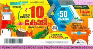 Kerala Lottery Result 03.04.2024 Fifty-Fifty Lottery Results FF 90
