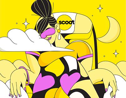 SCOOT Airlines - Illustration campaign