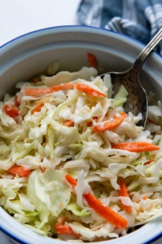 5-Minute Creamy Gluten-Free Coleslaw With Mayo