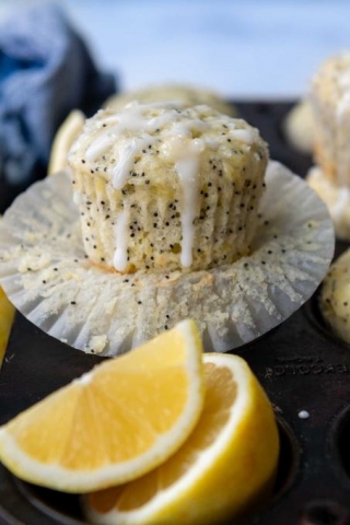 Fluffy, Moist Gluten-Free Lemon Poppy Seed Muffins