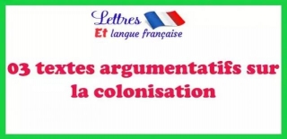 03 Textes Argumentatifs Sur La Colonisation