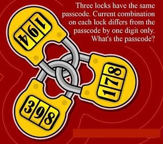 Three Locks Have The Same Passcode | 194 | 398 | 178 - With Answer