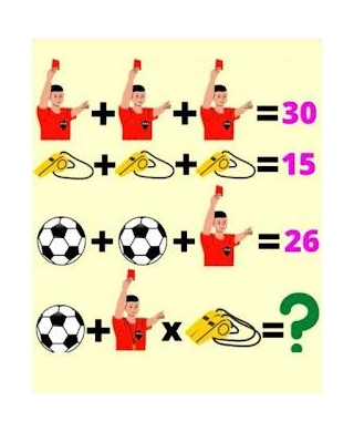 Referee Whistle Football Puzzle - With Answer