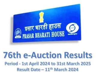 76th E-Auction Results - Upcoming TV Channels In MPEG-4 In 2024