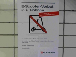 E-Scooter-Verbot U-Bahn Hamburg