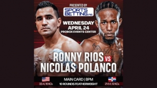 World Title Contender Ronny Rios set For Comeback Fight On April 24