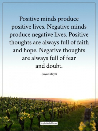 Positive Minds Produce Positive Lives