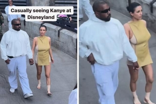 People Stunned By One More Bizarre Bianca Censori Look As She Walks Barefoot Around Disneyland