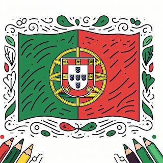 Desenho Da Bandeira De Portugal