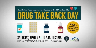 Drug Takeback Day Will Be Saturday, April 27 At Kent Police Department Headquarters