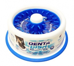 DentaDish – Slow Feed, Teeth Cleaning Dog Bowl,Large