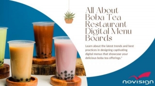 All About Boba Tea Restaurant Digital Menu Boards