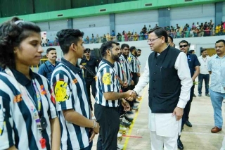 CM Visits National Roll Ball Championship, Encourages Players