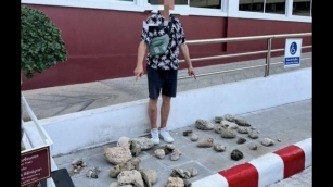 Russian Man Arrested In Phuket For Stealing Over 50 Coral Rocks