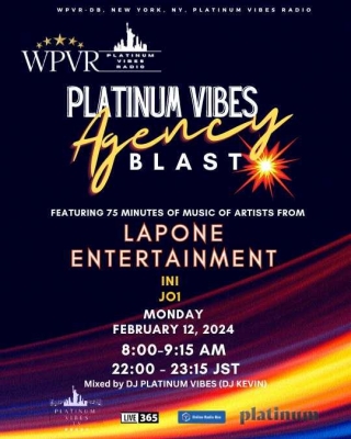 WPVR NY Platinum Vibes Radio: On Air Playlist – February 12, 2024