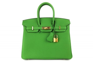 Discover The Rare Hermes Birkin 25 Vert Yucca In Togo Leather