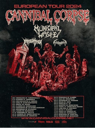 Cannibal Corpse Announces European Fall Headlining Tour