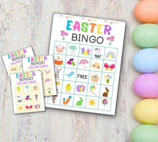 Adorable Easter Bingo Printable Game Card Set